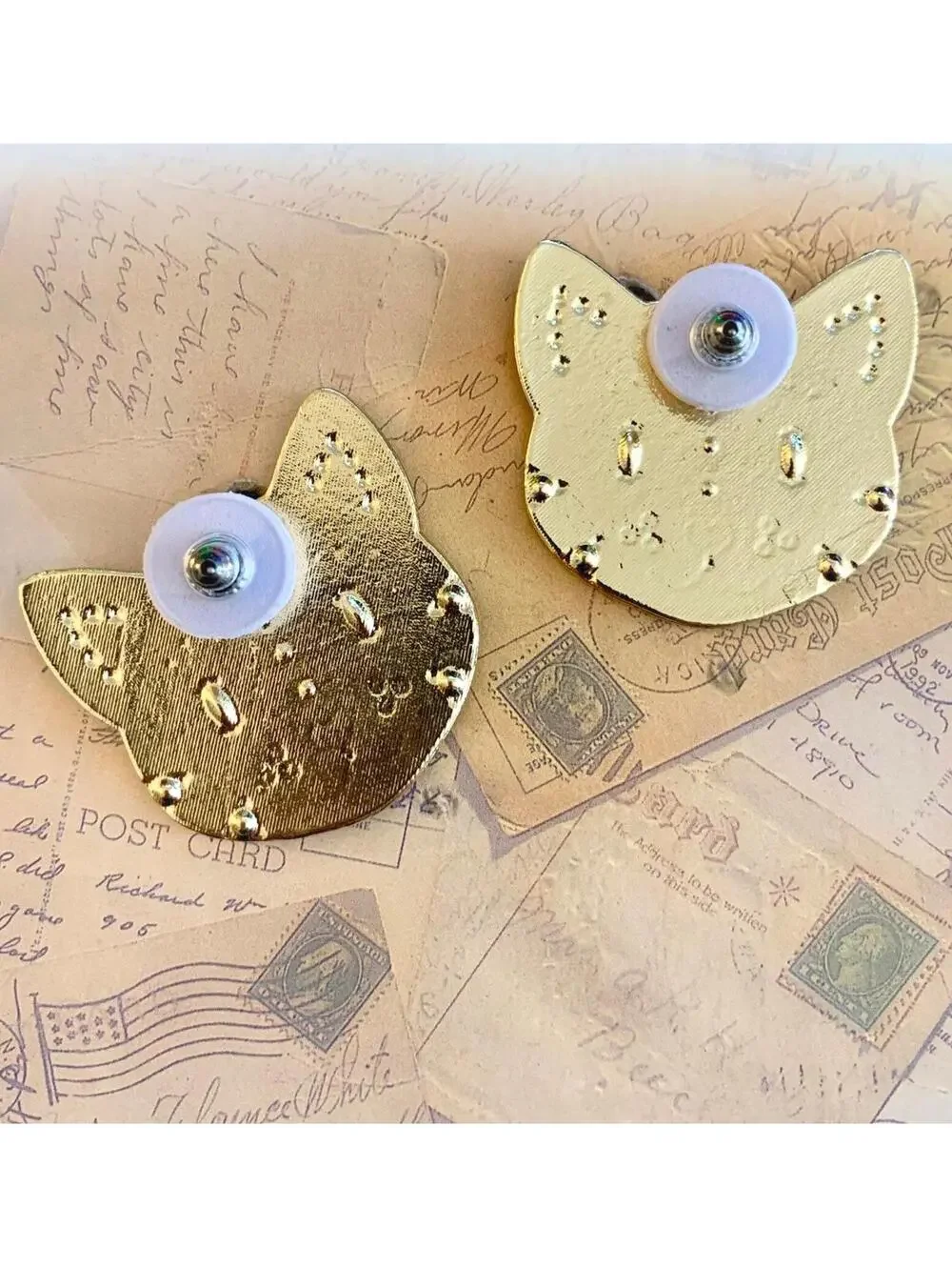 Vibrant Calavera Feline Studs - Enamel & Rhinestone Festival Cat Earrings